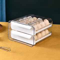 32 Grid Refrigerator Egg Tray Double Layer Fresh Keeping Egg Holder