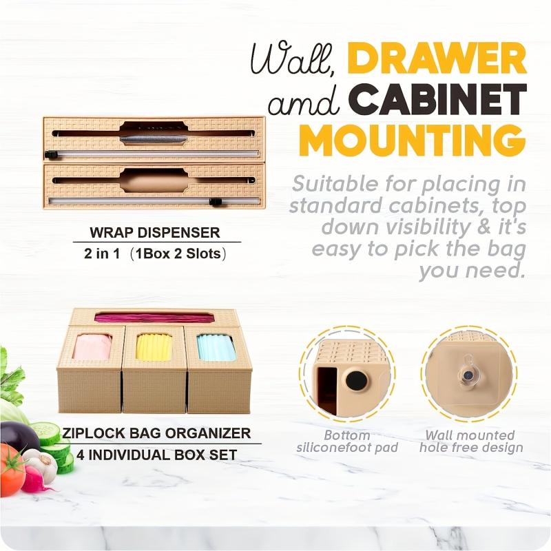 Plastic Wrap Cutter Fresh keeping Film Aluminum Foil Cutting Box