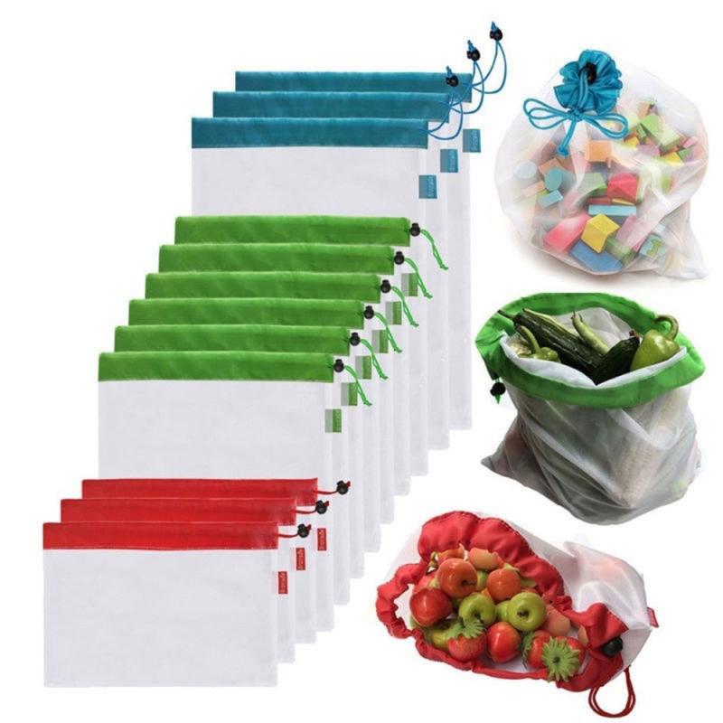 Reusable Grocery Shopping Bag for Fruits Vegetables Toys & More