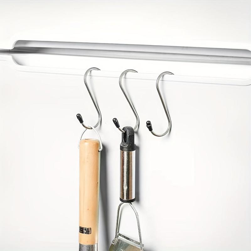 4pcs Stainless Steel S Hook Kitchen Bathroom Supplies