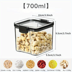 Square Food Storage Containers With Lids Candy Jars