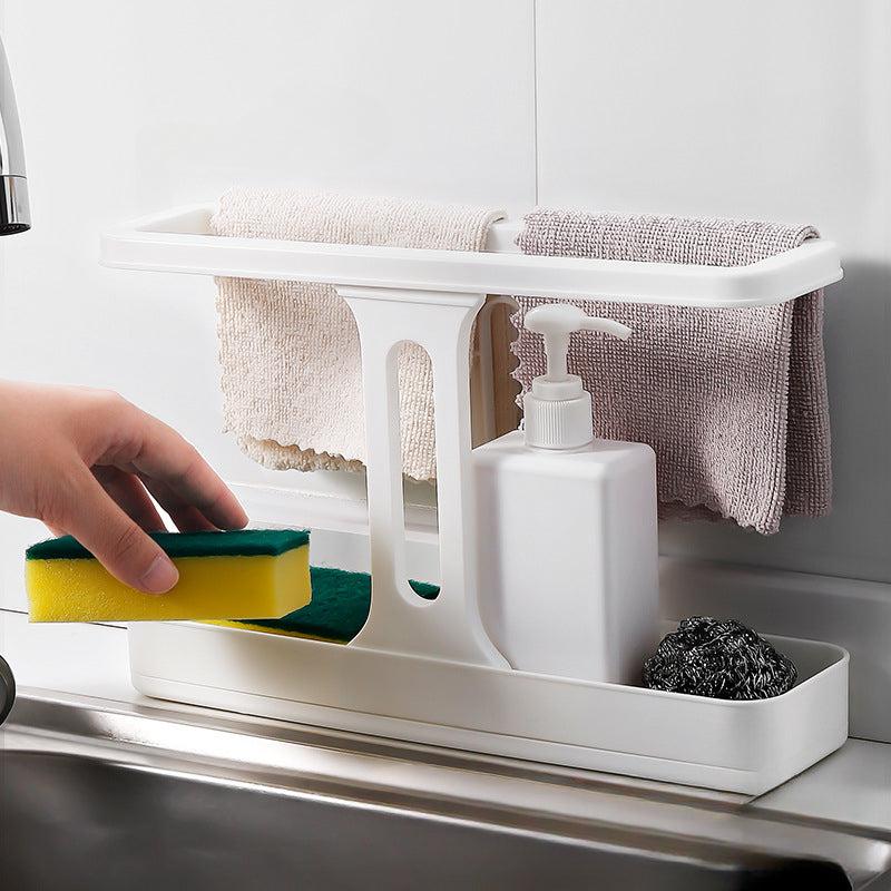 Sink Rag Pot Brush Sponge Drain Rack Kitchen Accessories