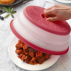 Foldable Microwave Food Cover Fresh Keeping Reusable Clear Lid