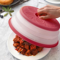Foldable Microwave Food Cover Fresh Keeping Reusable Clear Lid