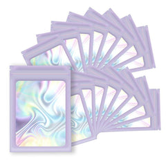 100pcs Holographic Resealable Storage Bag Aluminum Foil Mylar Film Deodorant Bag