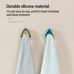 Wall Mounted Towel Holder with Dishcloth Hook for Easy Installation