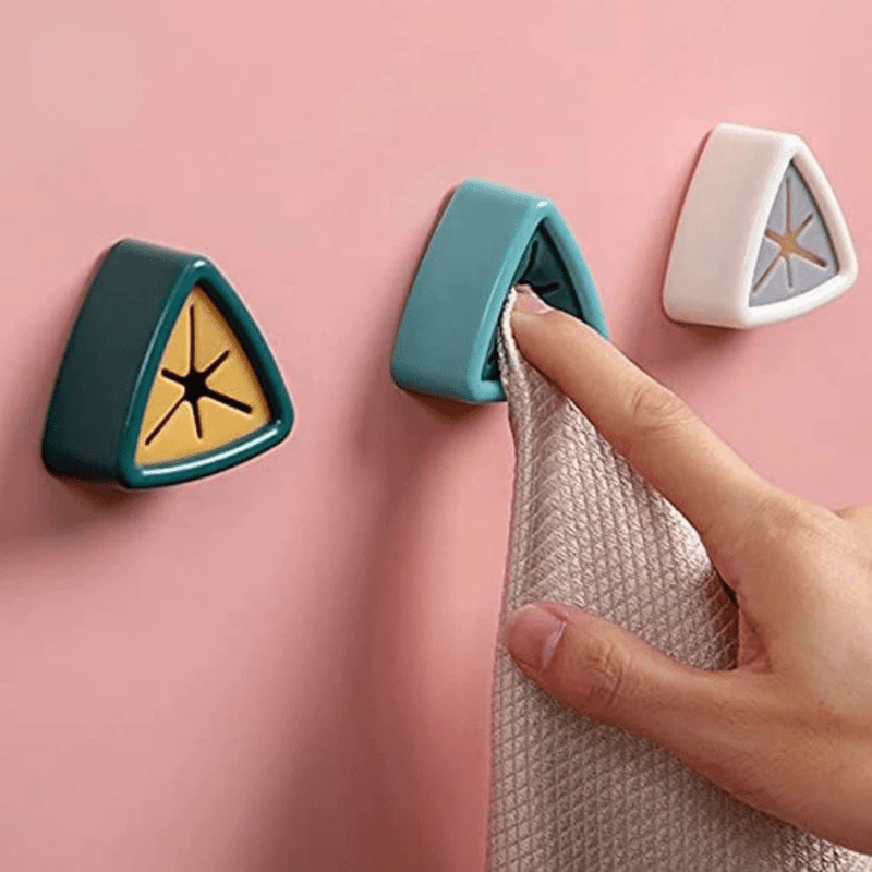 Wall Mounted Towel Holder with Dishcloth Hook for Easy Installation