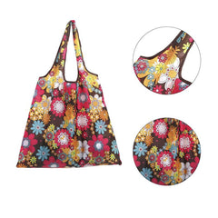 Floral Reusable Grocery Bag Large Foldable Shopping Tote Bag Flower