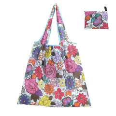 Floral Reusable Grocery Bag Large Foldable Shopping Tote Bag Flower