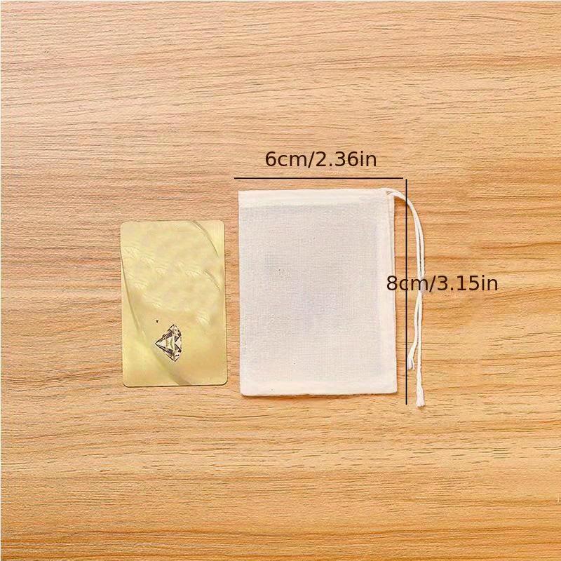 50pcs Tea Filter Bags Drawstring Muslin Bags Reusable Mesh Snack Spices Bags