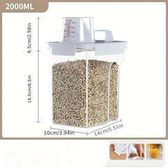 1pc Cereal Container Airtight Food Storage Box Rice Container Sealed Tank