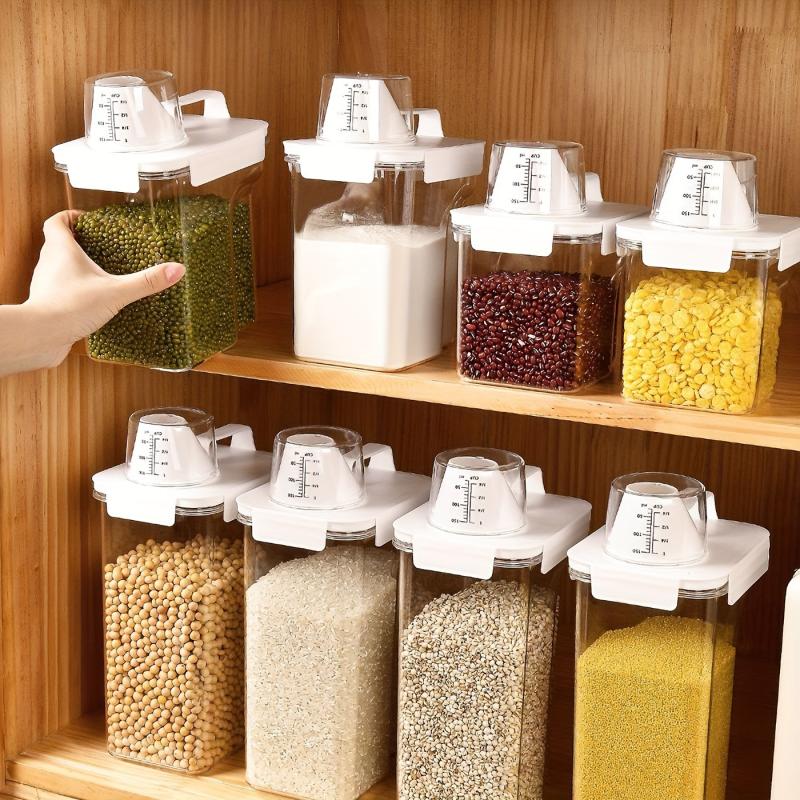 1pc Cereal Container Airtight Food Storage Box Rice Container Sealed Tank