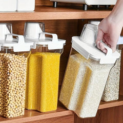 1pc Cereal Container Airtight Food Storage Box Rice Container Sealed Tank