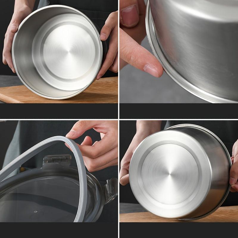 4pcs Stainless Steel Food Storage Containers Leak Proof Set 350ml 600ml 10