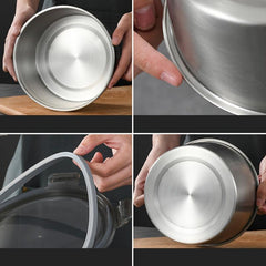 4pcs Stainless Steel Food Storage Containers Leak Proof Set 350ml 600ml 10