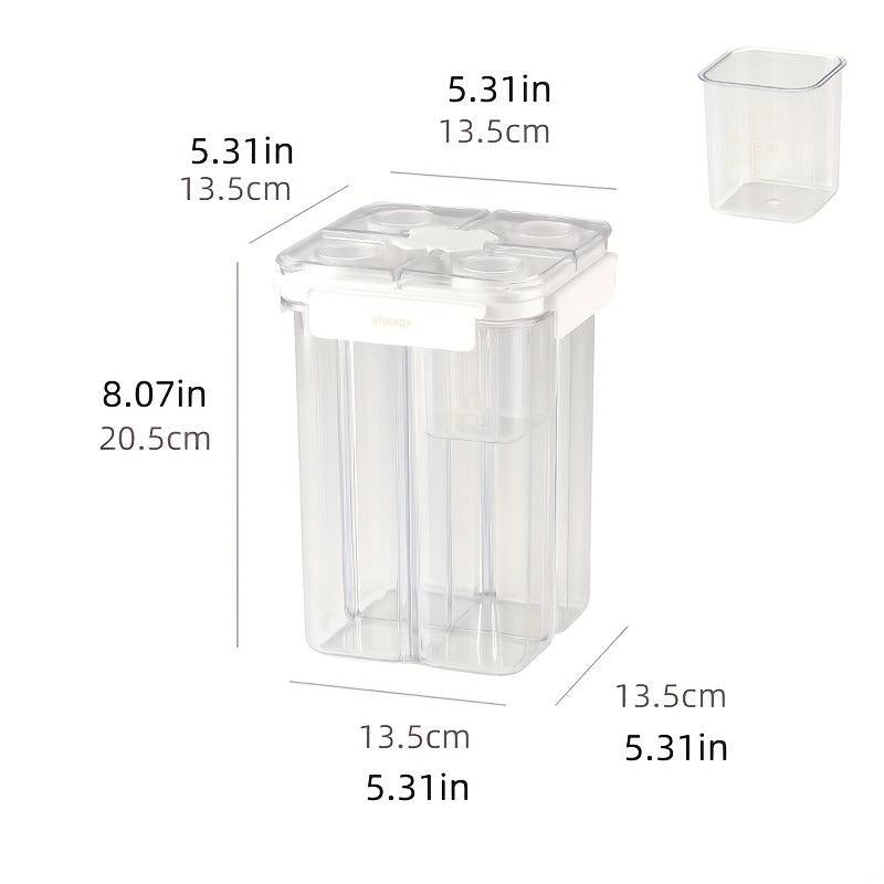 Clear Airtight Food Storage Container Square Moisture-proof Sealed Box