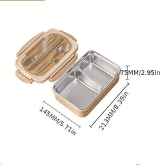 304 Stainless Steel Bento Box Adult Portable Lunch Box With Utensils