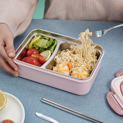 304 Stainless Steel Bento Box Adult Portable Lunch Box With Utensils