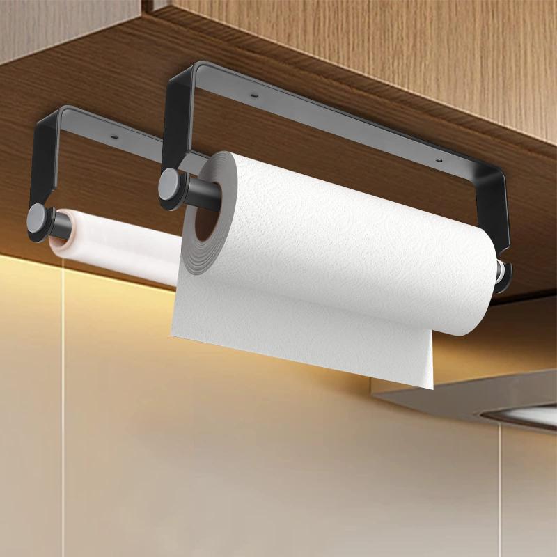 Aluminum Under Cabinet Paper Towel Holder Self Adhesive or Screw Mount