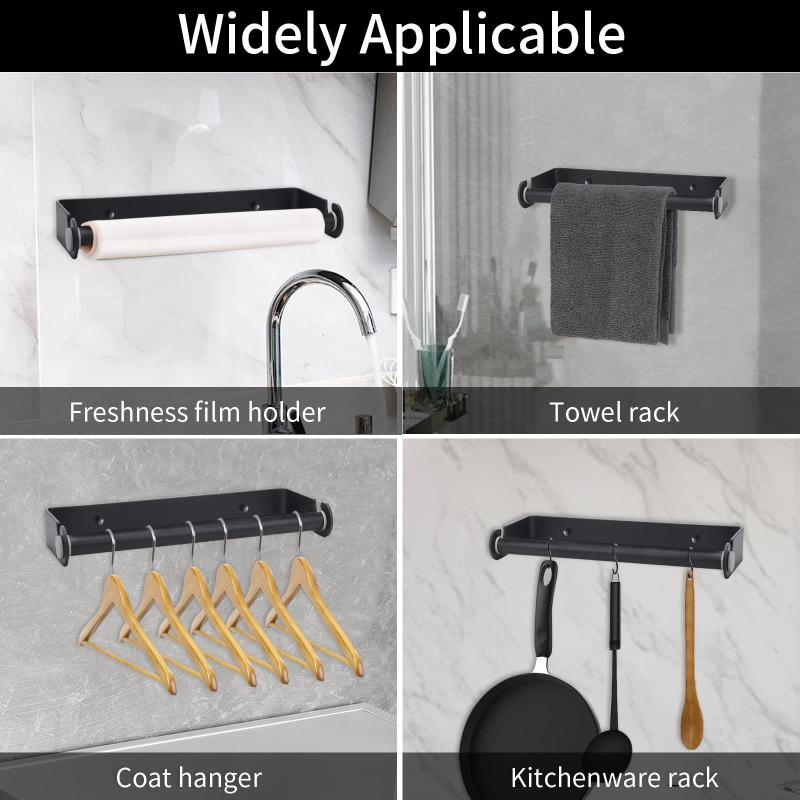 Aluminum Under Cabinet Paper Towel Holder Self Adhesive or Screw Mount