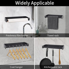 Aluminum Under Cabinet Paper Towel Holder Self Adhesive or Screw Mount