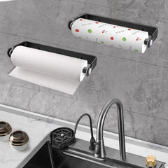 Aluminum Under Cabinet Paper Towel Holder Self Adhesive or Screw Mount