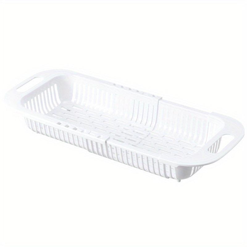 Extendable Over the Sink Colander Adjustable Strainer Sink Washing Basket