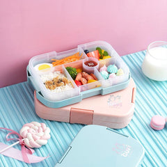 Reusable Cartoon Graphic Divided Lunch Box