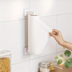 Punch Roll Paper Holder Stainless Steel Kitchen Cabinet Storage Rack
