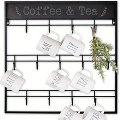 1pc Mug Storage Hook Coffee Cup Clip Wall mounted Kitchen Hanging Rack