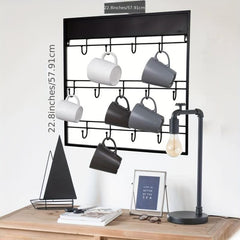 1pc Mug Storage Hook Coffee Cup Clip Wall mounted Kitchen Hanging Rack