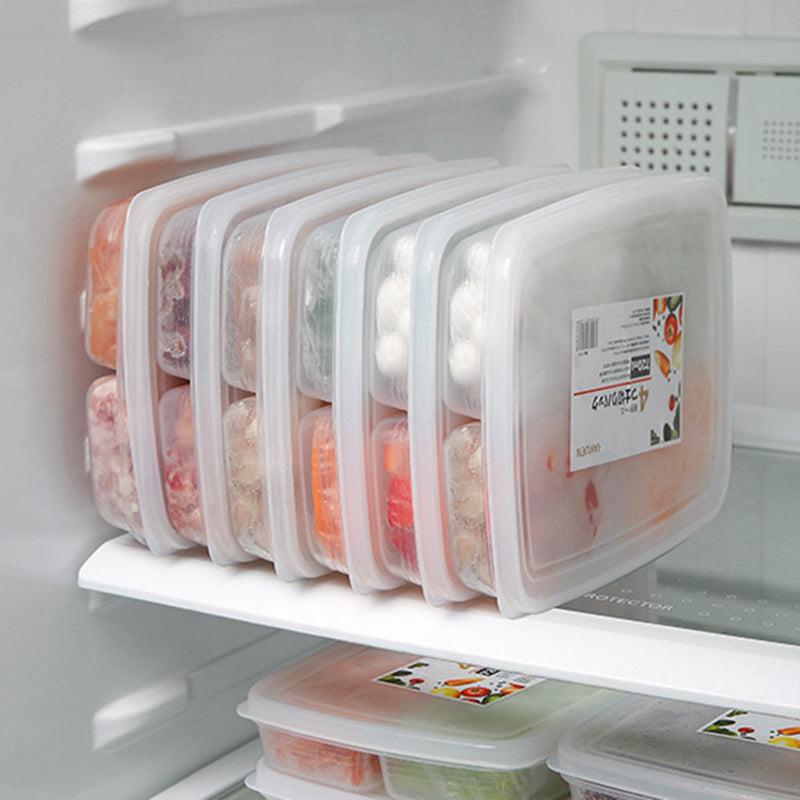 4-grid Plastic Refrigerator Storage Box for Fresh Keeping