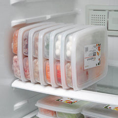 4-grid Plastic Refrigerator Storage Box for Fresh Keeping