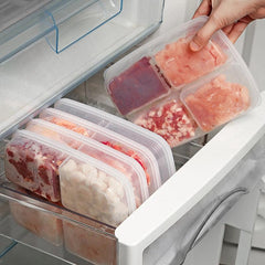 4-grid Plastic Refrigerator Storage Box for Fresh Keeping