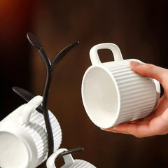 16 inch Wooden Countertop Mug Holder for Coffee and Tea