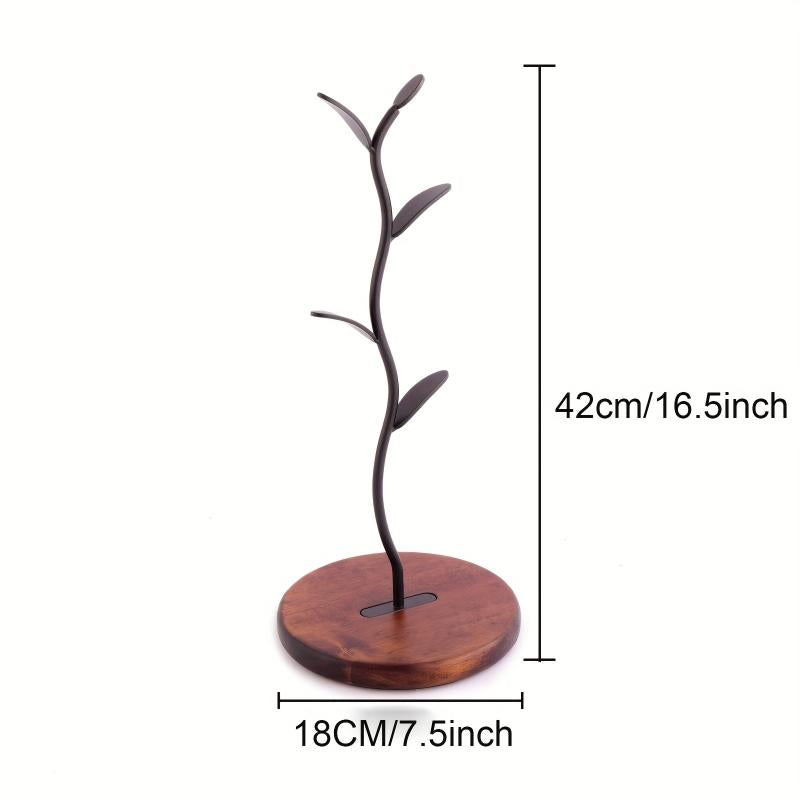 16 inch Wooden Countertop Mug Holder for Coffee and Tea