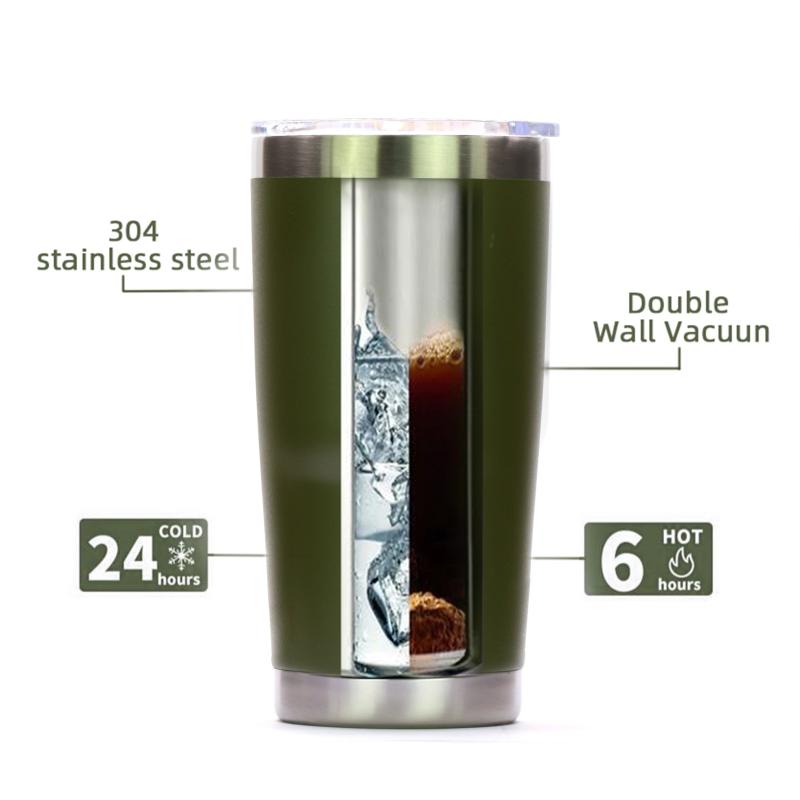 20oz Tumbler Bulk With Lid Stainless Steel Vacuum Flask Bottle