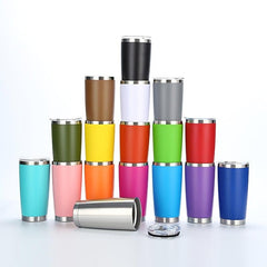 20oz Tumbler Bulk With Lid Stainless Steel Vacuum Flask Bottle