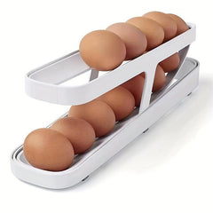 2 Tier Egg Holder For Refrigerator - Space Saving Egg Dispenser