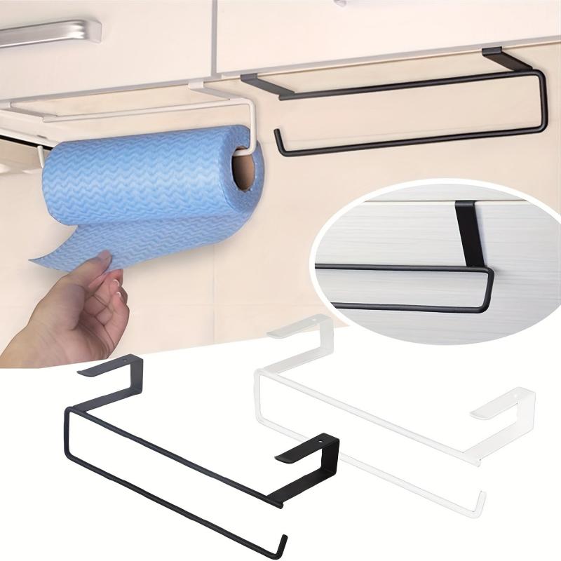 Kitchen Tissue Rack Under Cabinet Metal Storage Wall mounted Paper Towel Holder