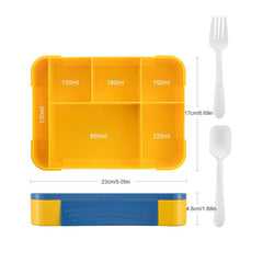 Compartmentalized Sealed Fruit Box Microwave Lunch Box For School and Work
