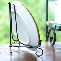 10 Iron Bracket Display Stand For Bowls Plates Desktop Storage Holder