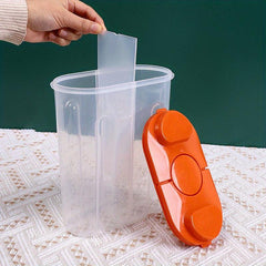 Kitchen Storage Container with Lid and Bulkhead for Dry Foods