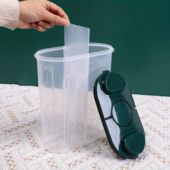 Kitchen Storage Container with Lid and Bulkhead for Dry Foods