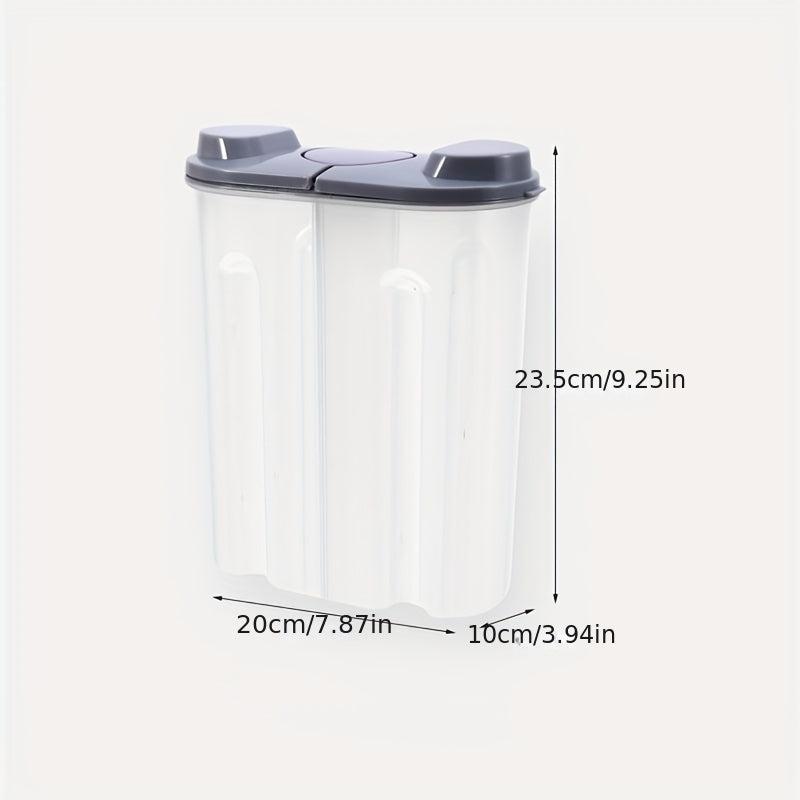 Kitchen Storage Container with Lid and Bulkhead for Dry Foods
