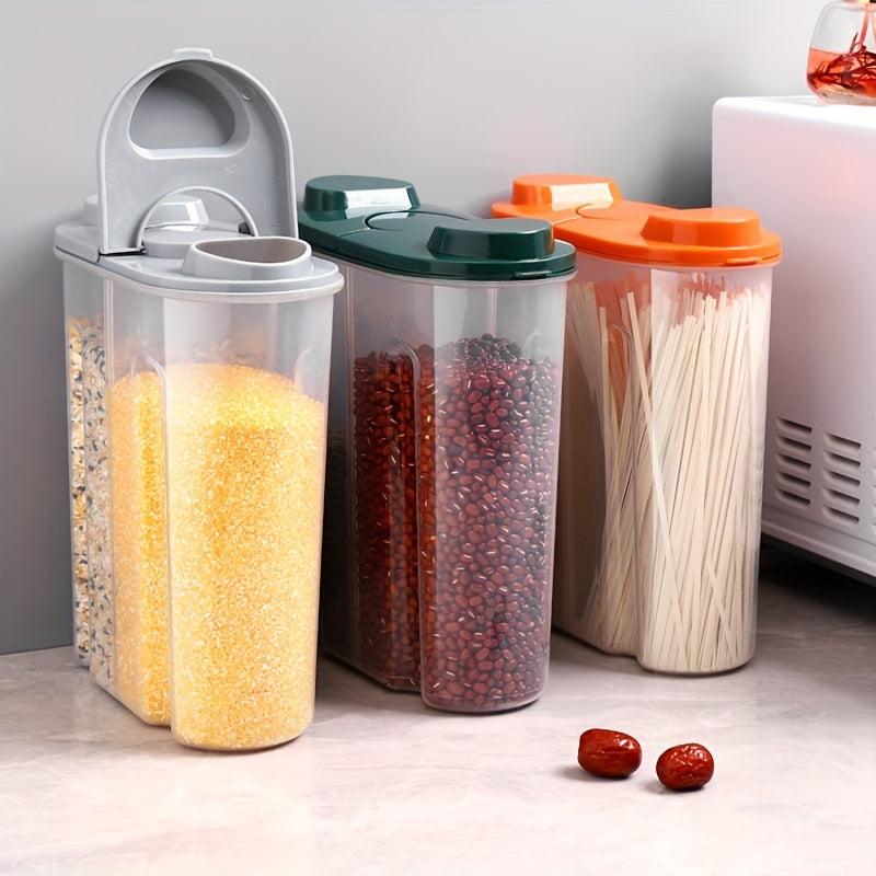 Kitchen Storage Container with Lid and Bulkhead for Dry Foods