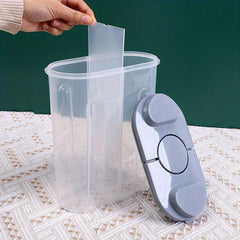 Kitchen Storage Container with Lid and Bulkhead for Dry Foods