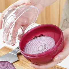 Onion Shaped Red Crisper Storage Container