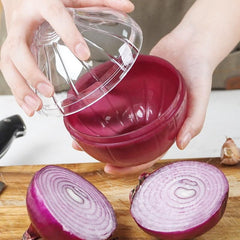 Onion Shaped Red Crisper Storage Container