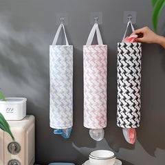Wall-mounted Plastic Bag Holder Grocery Storage Organizer